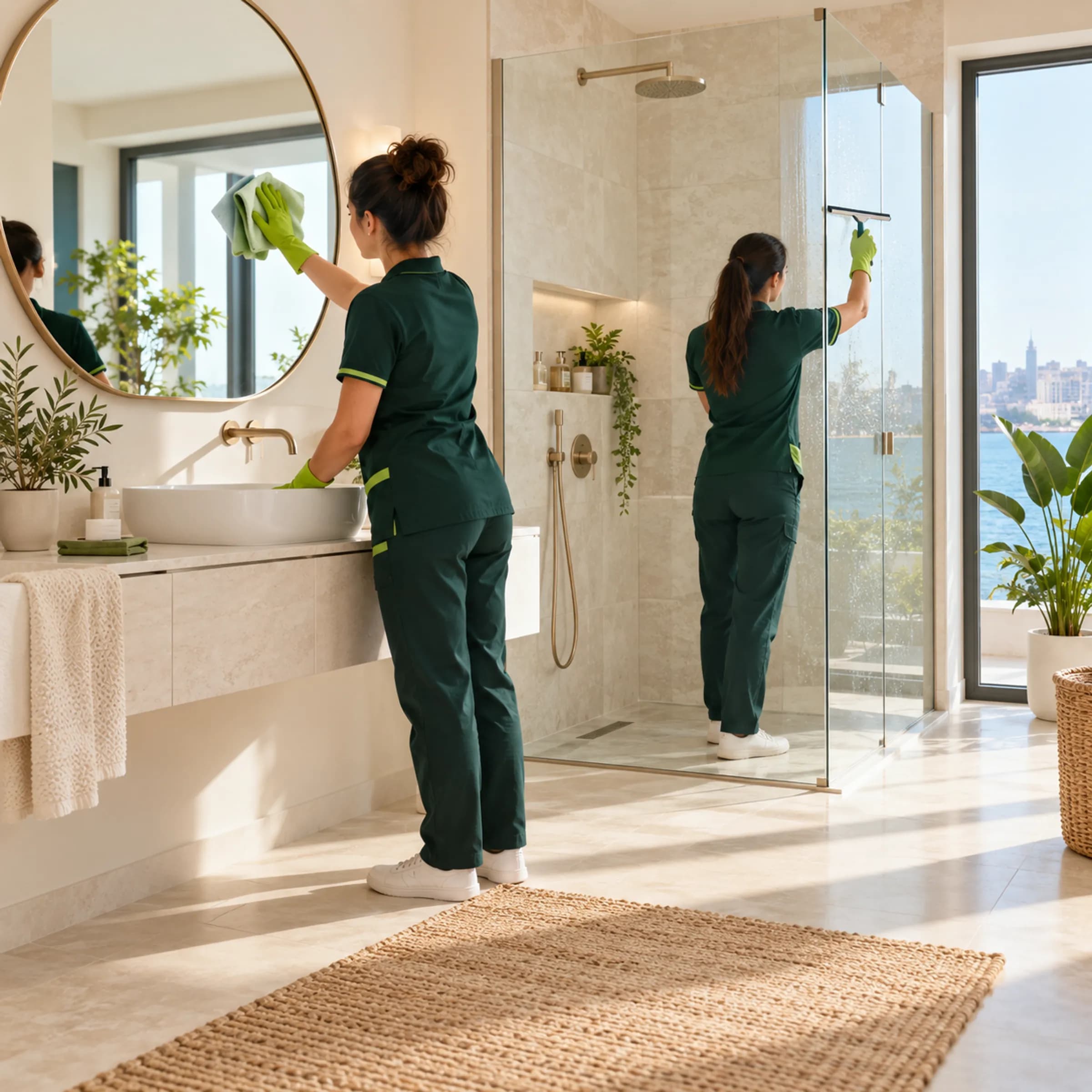 Yenilenmiş ve temizlenmiş banyo